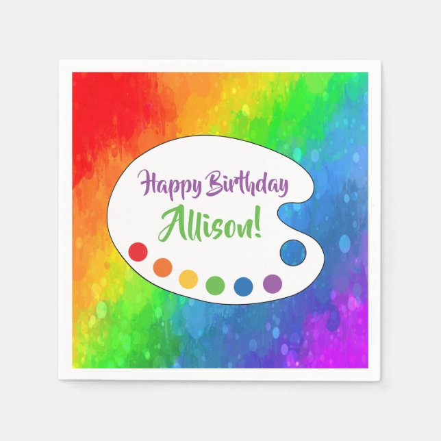 Art Party | Anpassningsbarna Färg Party Pappersservett (Framsidan)