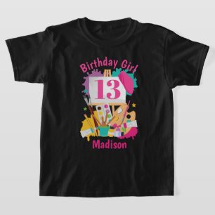 Art Party Birthday-skjorta Målande födelsedag T Shirt