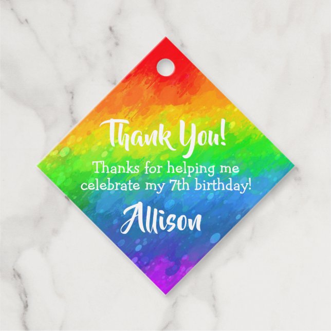 Art Party | Färg Party Gåvor Etiketter (Framsida)