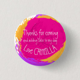 Art party-färgflikar tack för att du namngav knapp