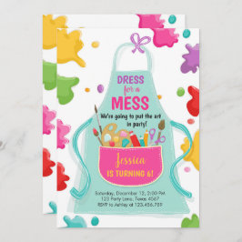 Art Party-födelsedagsinbjudan - målarfartyg Party Inbjudningar