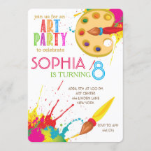 Art Party-inbjudningar