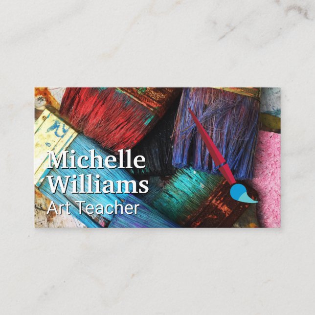Art-penslar | Färg | Kreativ Visitkort (Framsida)