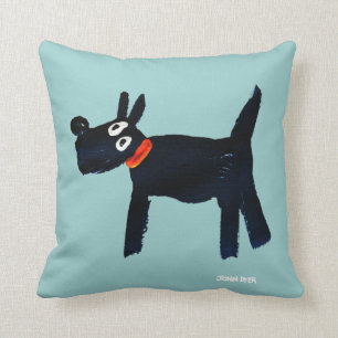 Art Pillow: John Dyer Scotty Hund Kudde