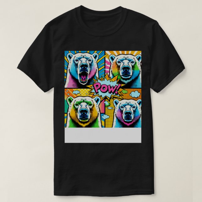 Art Polar Bear Tee Vibrant Wildlife Mode (Design framsida)
