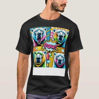 Art Polar Bear Tee Vibrant Wildlife Mode