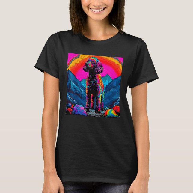 Art Poodle Dog T Shirt (Framsida)