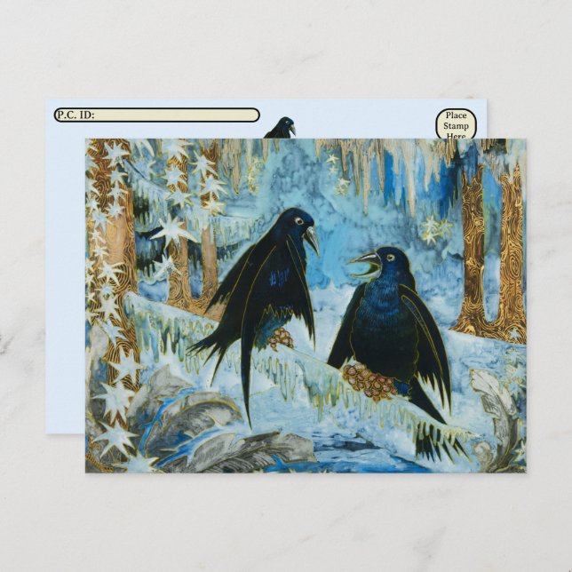 Art Postcard - vinter av Michalina Janoszanka Helg Vykort (Fram/baksida)