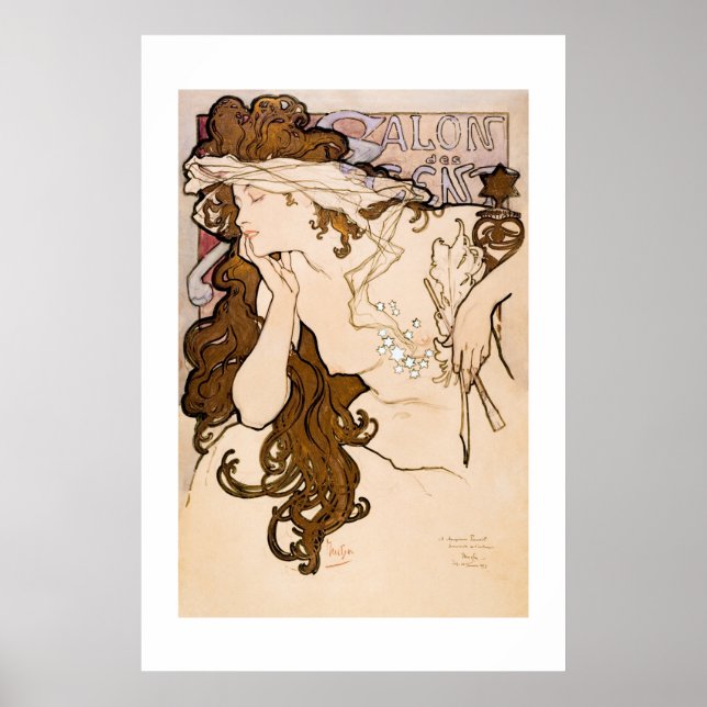 ART POSTER: ALPHONSE MARIA MUCHA : SALON DES CENT POSTER (Framsidan)