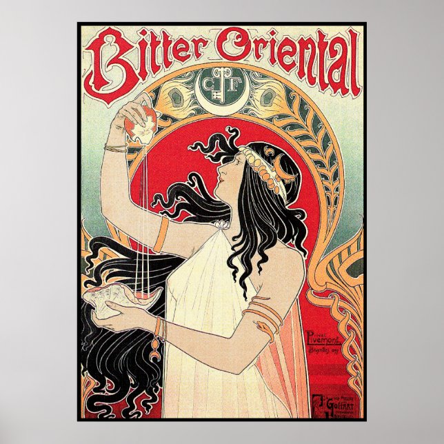 Art Poster: Art nouveau - Bitter orientalisk Poster (Framsidan)