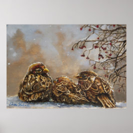 Art Poster av fågelbolag