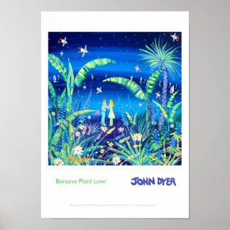 Art Poster Banana Plant Kärlek av John Dyer