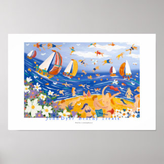 Art Poster: Beachy Treats. Swimmingklockor och seg Poster