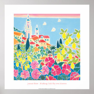 Art Poster: Blås Rosa Himlar över Menton Poster
