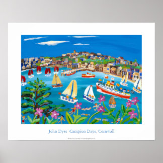 Art Poster: Campion Days, Cornwall by John Dyer Poster