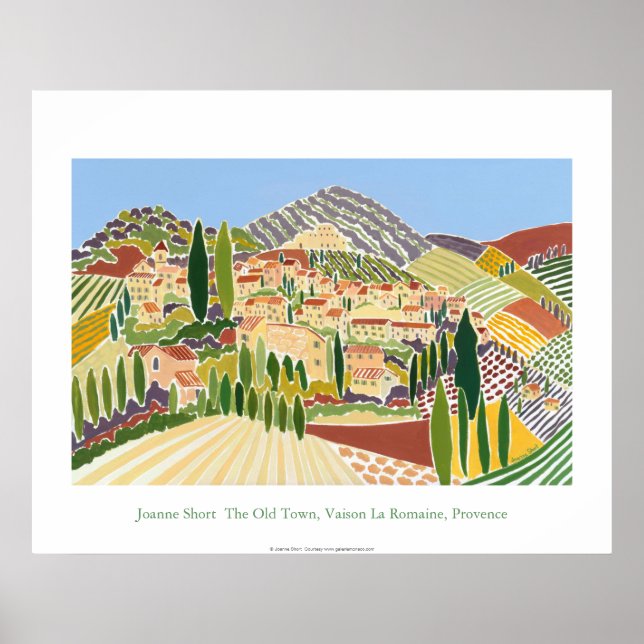 Art Poster: Den gamla staden, Vaison, Provence Poster (Framsidan)