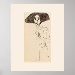 ART POSTER: EGON SCHIELE : PORTRÄTT AV KVINNA 191 POSTER