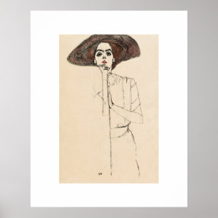 ART POSTER: EGON SCHIELE: PORTRÄTT AV WOMAN 1910 POSTER