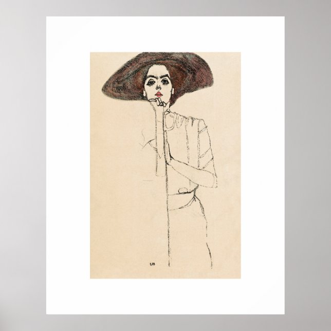 ART POSTER: EGON SCHIELE: PORTRÄTT AV WOMAN 1910 POSTER (Framsidan)