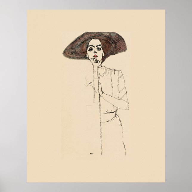 ART POSTER: EGON SCHIELE: PORTRÄTT AV WOMAN 1910 POSTER (Framsidan)