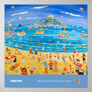 Art Poster: Eskimo Kids på St Michael's Mount Poster