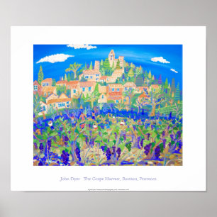 Art Poster: Grape Harvest, Rasteau, Provence Poster