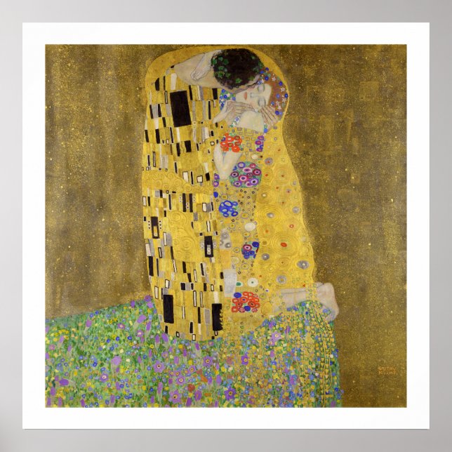 ART POSTER : GUSTAV KLIMT : THE KISS, 1907-08 (Framsidan)