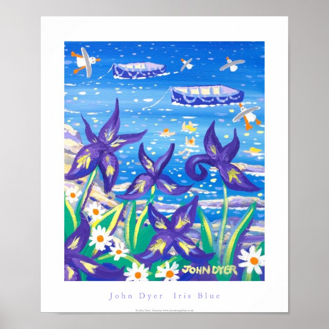Art Poster: Iris Blue Poster (Framsidan)