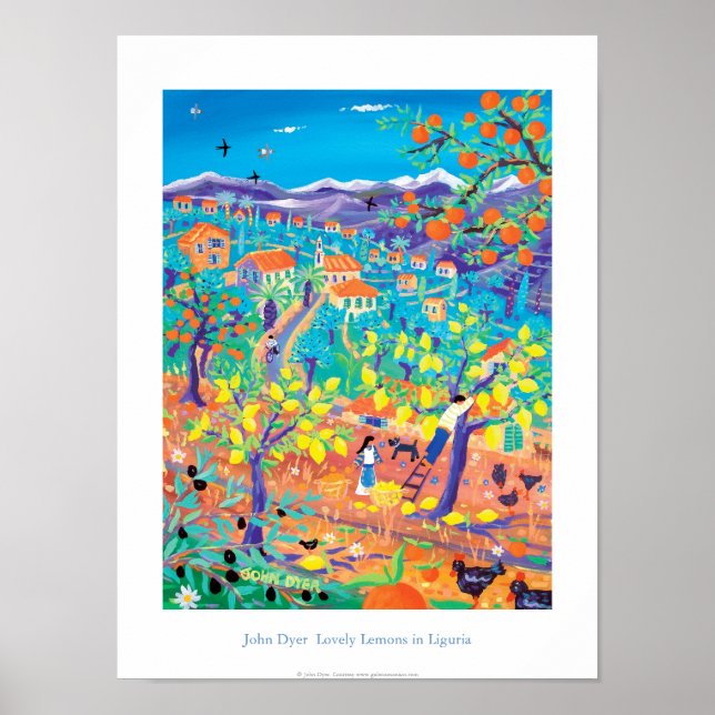 Art Poster: Lemons i Ligurien, Italien Poster (Framsidan)