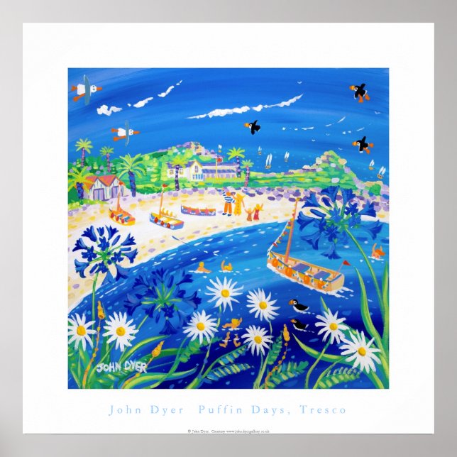 Art Poster: Puffin days, Tresco Poster (Framsidan)