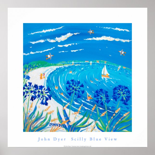 Art Poster: Scilly Blue View, Tresco Poster (Framsidan)