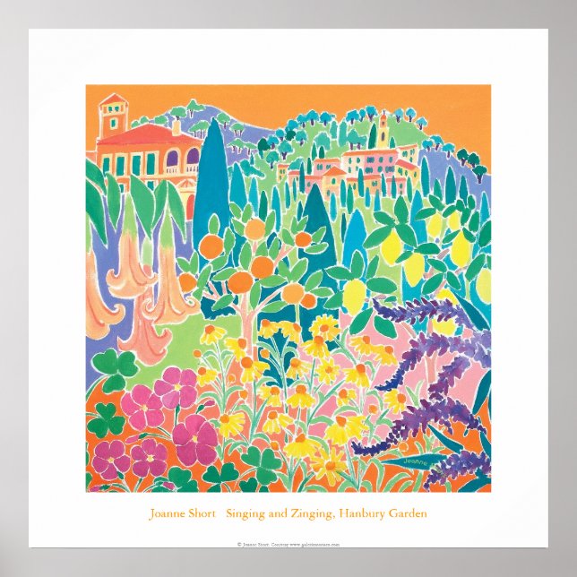 Art Poster: Singing and Zinging, Hanbury Garden Poster (Framsidan)