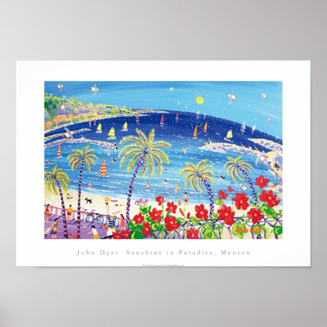Art Poster: Solsken i Paradise, Menton Frankrike Poster (Framsidan)