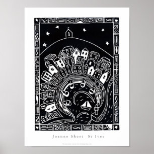 Art Poster: St Ives, Cornwall. Bild av Lino-klipp Poster