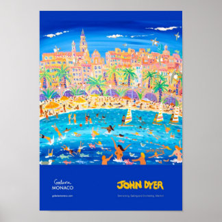 Art Poster: Swimming, Sailing & Snorkeling, Menton Poster
