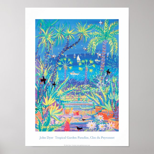 Art Poster: Tropical Garden Paradise, Côte d'Azur Poster (Framsidan)