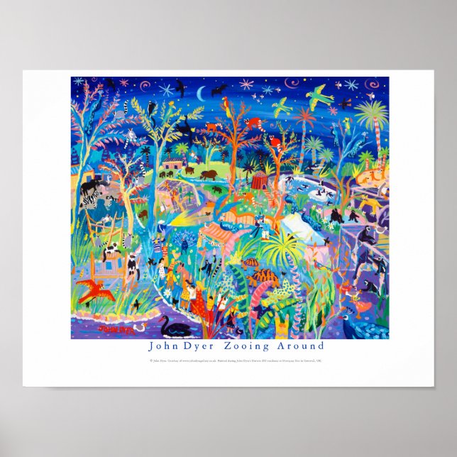 Art Poster: Zooar runt. Newquay Zoo. Darwin 200 Poster (Framsidan)