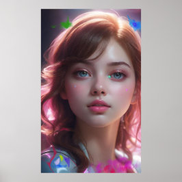 Art Potpourri  A Colorful Girl Poster