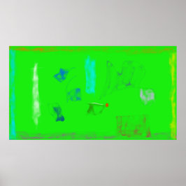 Art Potpourri  Green Minimalism Abstract Poster