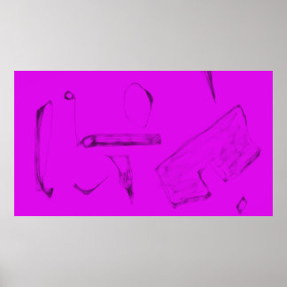 Art Potpourri  Pink Absract Minimalism Poster