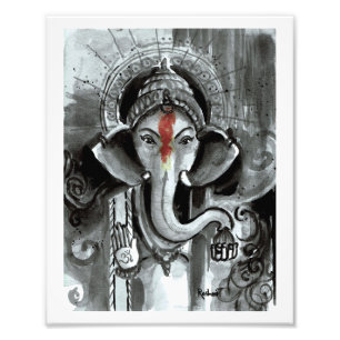 Art Print- Aashirwad Ganesha Fototryck