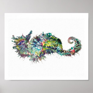 Art Print, Abstrakt Seahorse, Seahorse, Poster