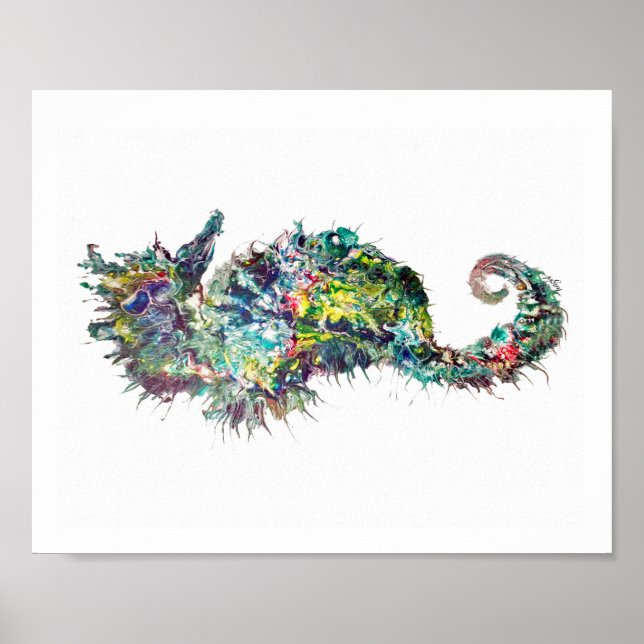 Art Print, Abstrakt Seahorse, Seahorse, Poster (Framsidan)