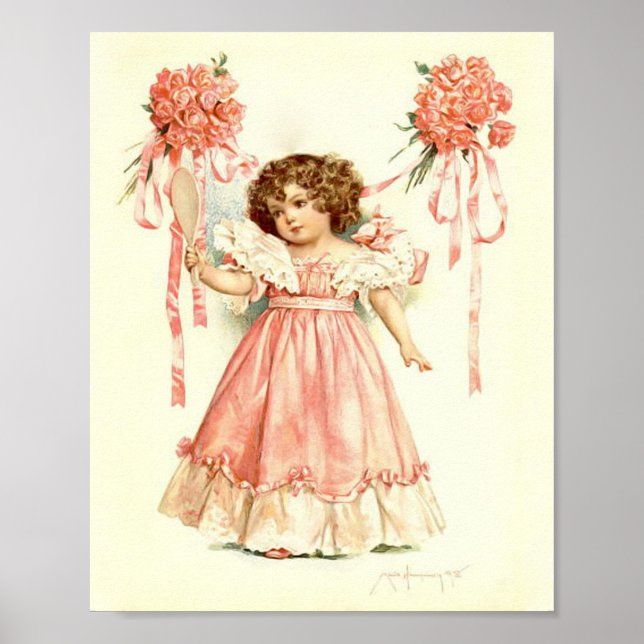 Art Print av Maud Humphrey A Bouquet of Ro Poster (Framsidan)
