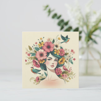 Art Print Card Birds sång på sommaren