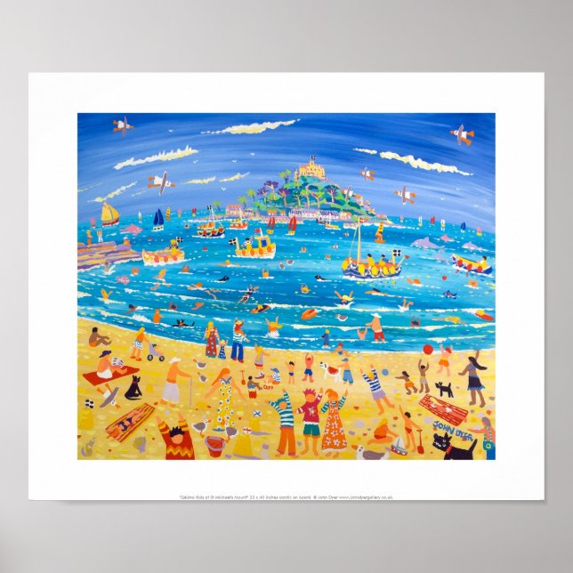 Art Print: Eskimo Kids på St Michael's Mount Poster (Framsidan)