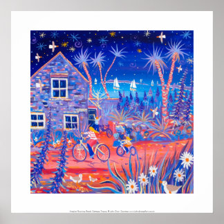 Art Print: Magic Evening, Beach Cottage Tresco Poster
