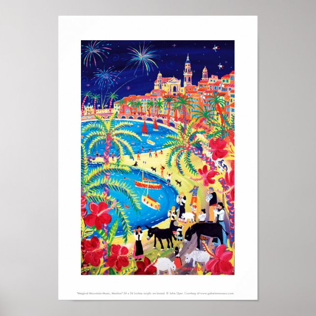 Art Print: Magic Mountain Music, Menton Poster (Framsidan)