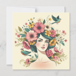 Art Print Magnet Card Birds Sång in Summer