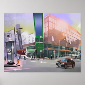 Art print Manchester Picadilly TrainStation Poster